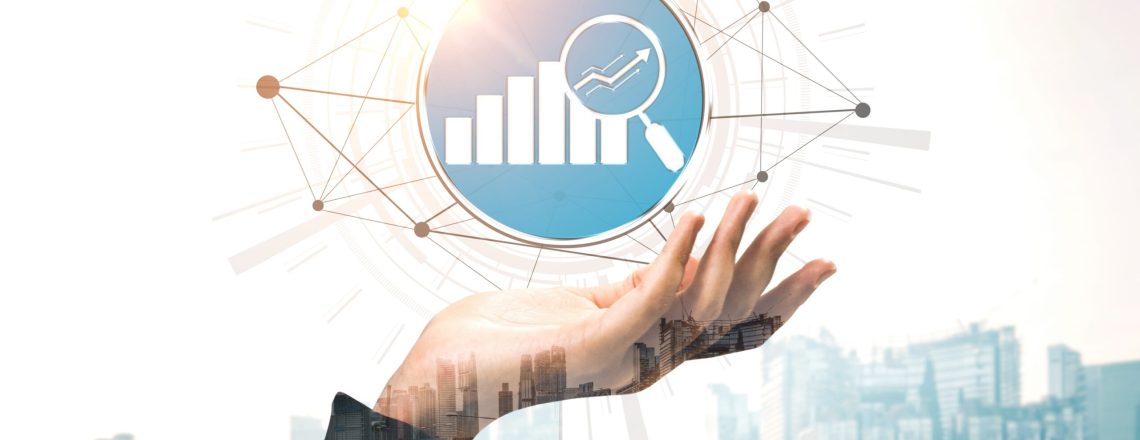 Finance and Money Transaction Technology Concept. Icon Graphic interface showing fintech trade exchange, profit statistics analysis and market analyst service in modern computer application.